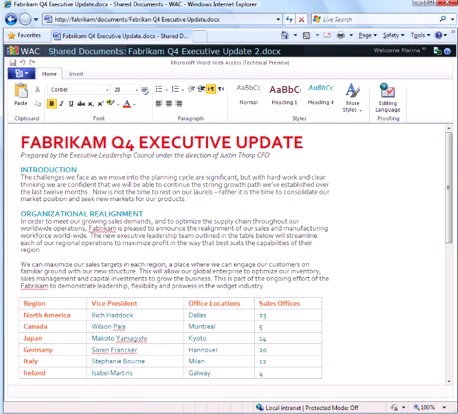 Initial predictions – what MS Office 2010 technologies can bring to PLM?