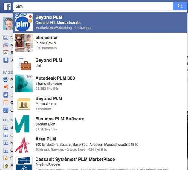Facebook’s new search – why PLM vendors should care?